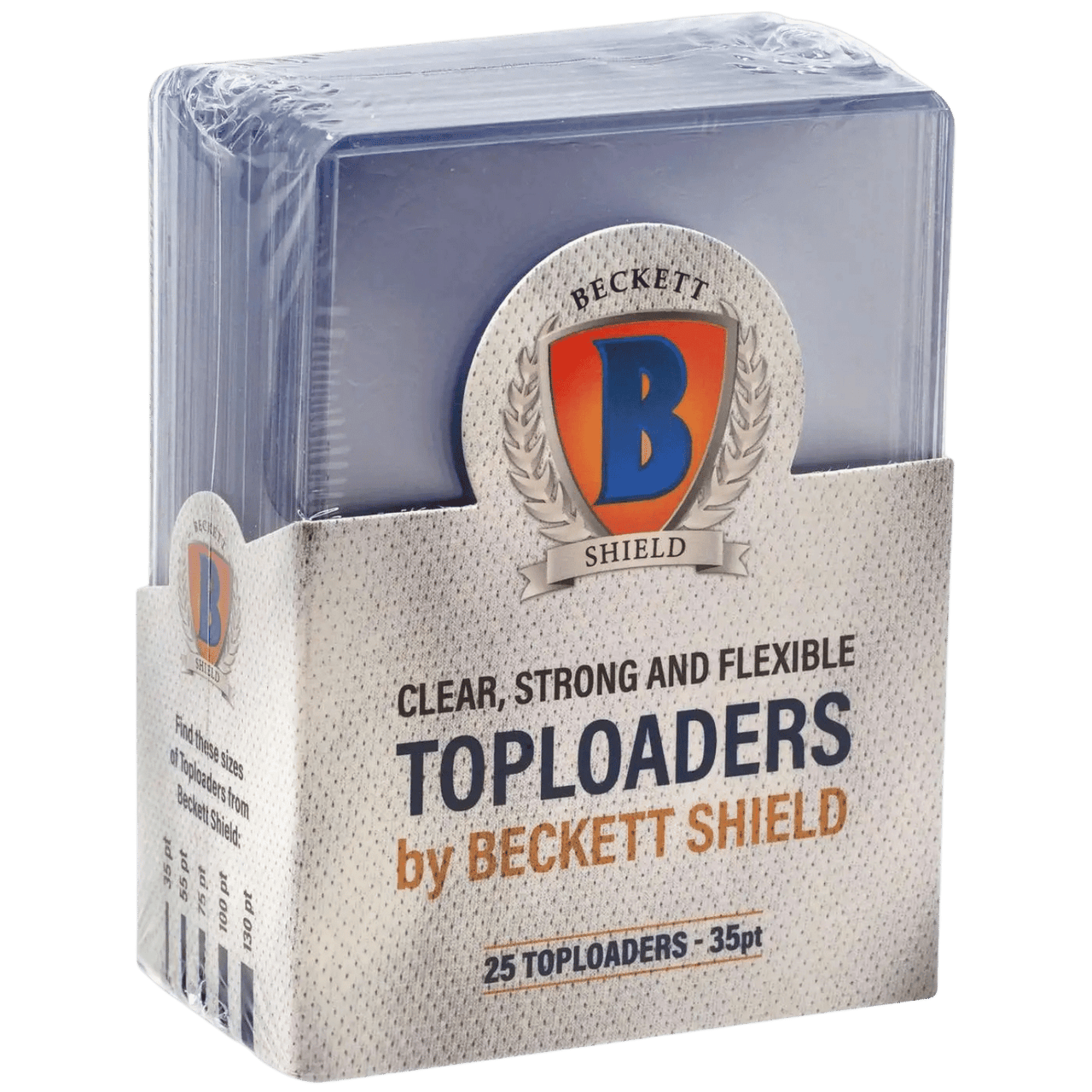 Beckett Shield Standard Size Card 35pt Toploader (25ct)