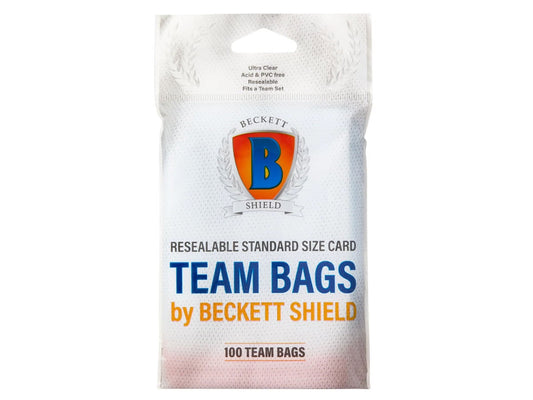 Beckett Shield: Resealable Team Bags (100ct)